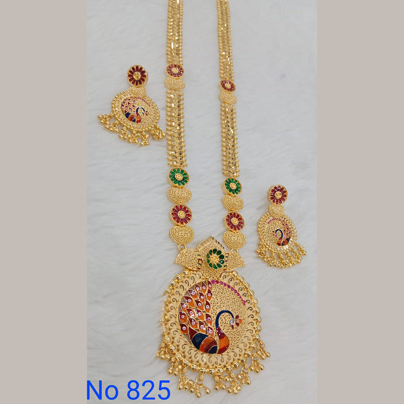 Sunrise Gold  Forming  Long Necklace Set