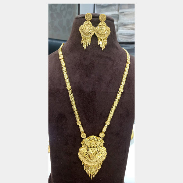 Sunrise Gold Forming Gold Long Necklace Set