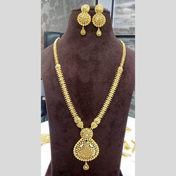 Sunrise Gold Forming Gold Long Necklace Set