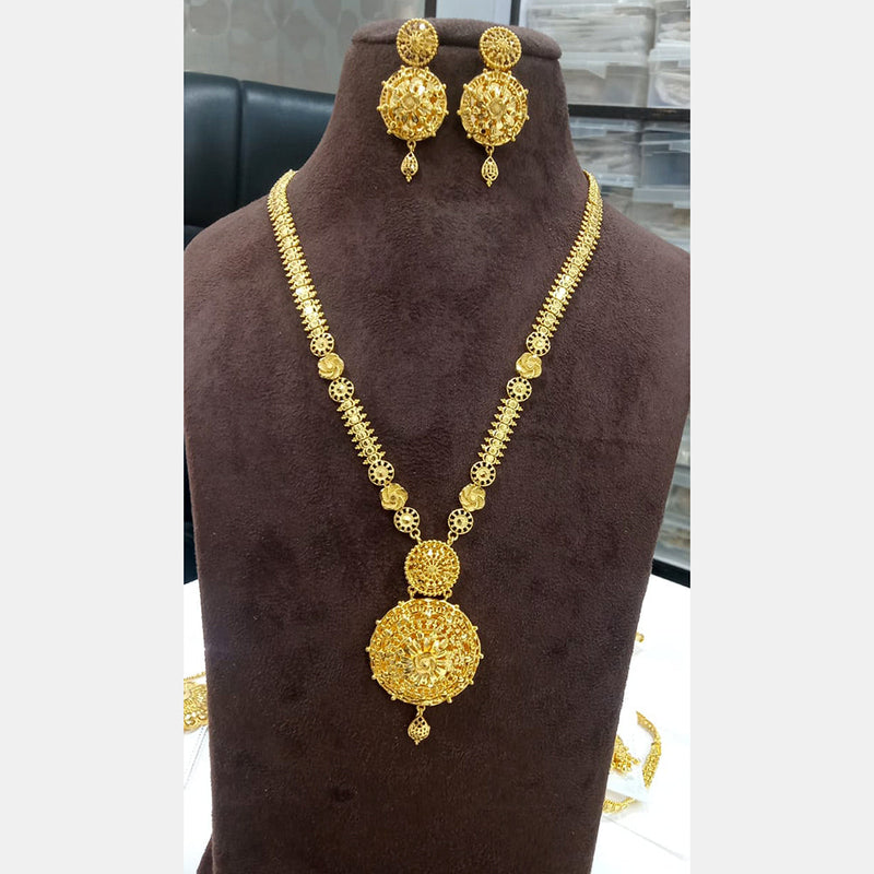 Sunrise Gold  Forming  Long Necklace Set