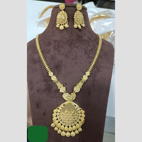 Sunrise Gold Forming Gold Long Necklace Set