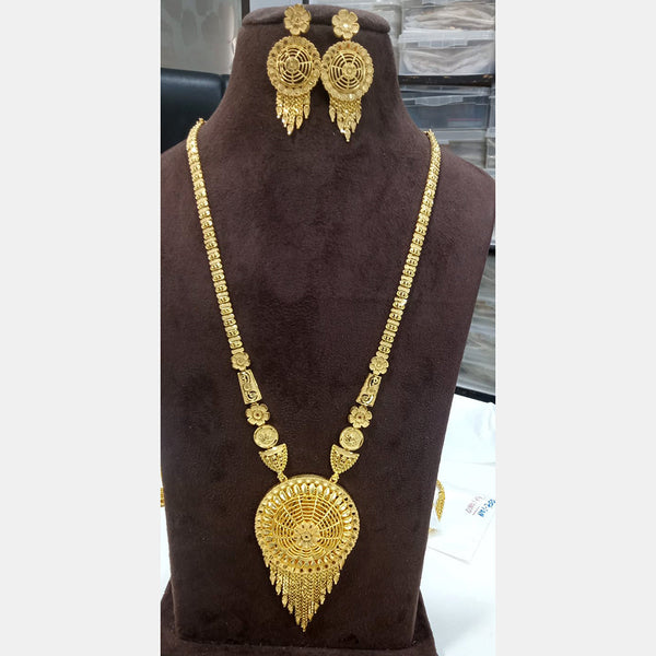 Sunrise Gold Forming Gold Long Necklace Set