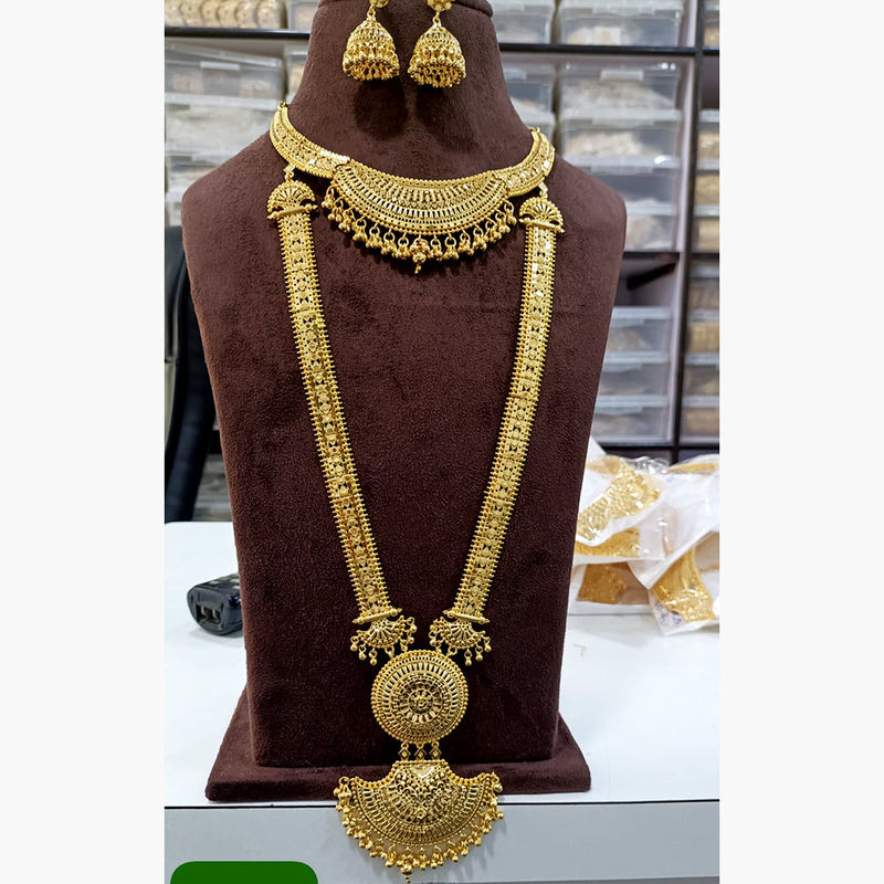 Sunrise Gold Forming Gold Long Necklace Set