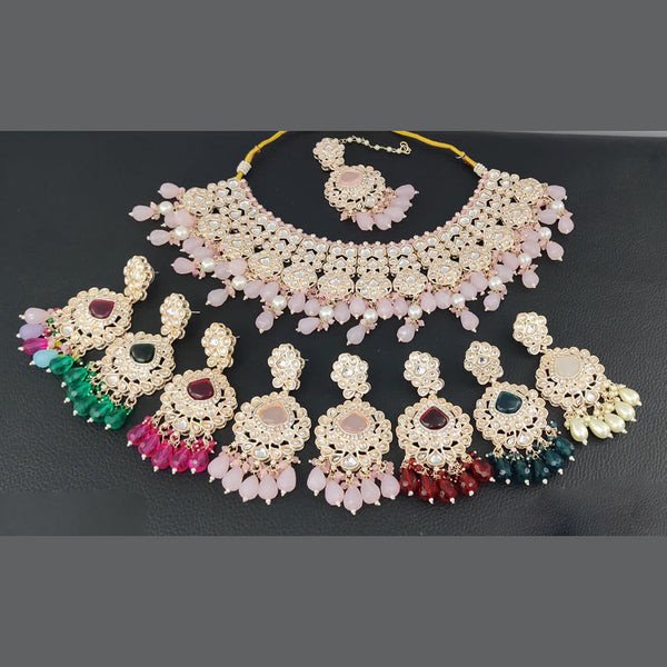 Rani Sati Jewels Gold Plated Kundan Necklace Set