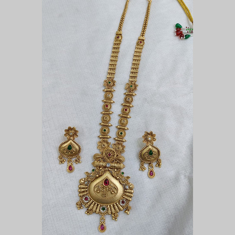 Rani Sati Jewels Gold Plated Pota Long Necklace Set