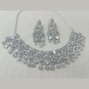 Rani Sati Jewels Silver Plated AD Necklace Set
