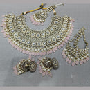 Rani Sati Jewels Gold Plated Kundan And Pearl Necklace Set