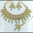 Rani Sati Jewels Gold Plated Crystal Stone Necklace Set