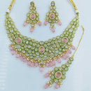 Rani Sati Jewels Gold Plated Crystal Stone Necklace Set