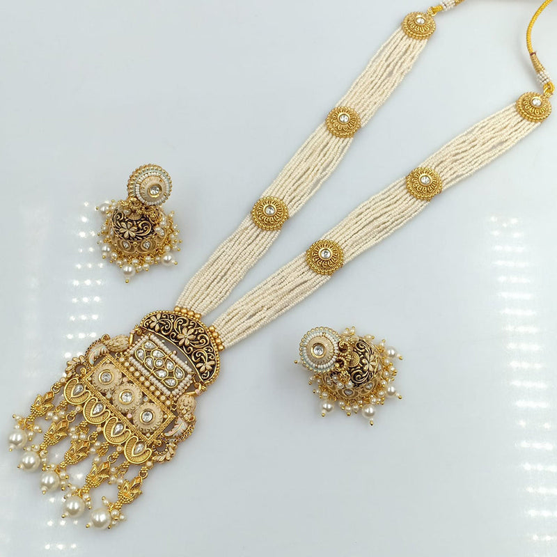 Rani Sati Jewels Gold Plated Long Necklace Set