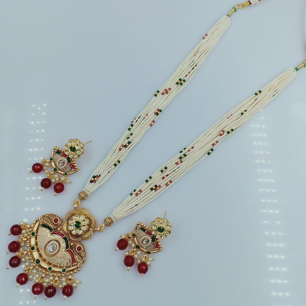 Rani Sati Jewels Gold Plated Long Necklace Set