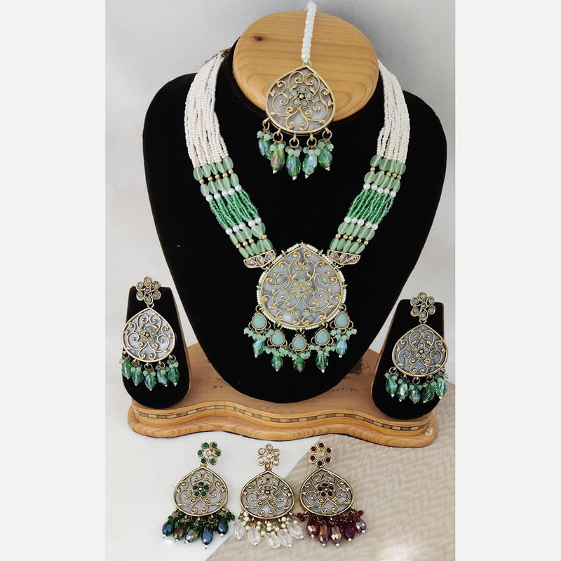 Rani Sati Jewels Gold Plated Long Necklace Set