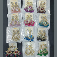 Rani Sati Jewels Gold Plated Dangler Earrings
