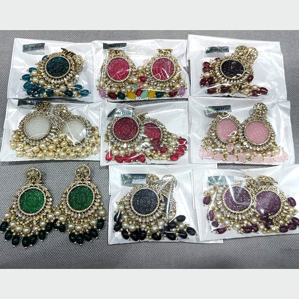 Rani Sati Jewels Gold Plated Dangler Earrings