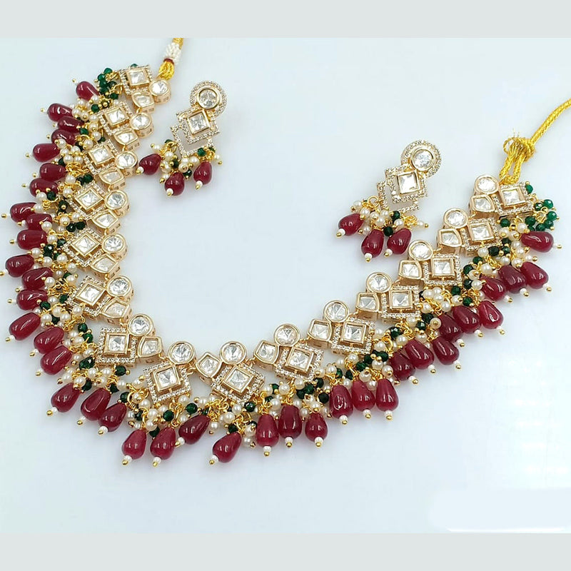 Rani Sati Jewels Gold Plated Kundan Necklace Set