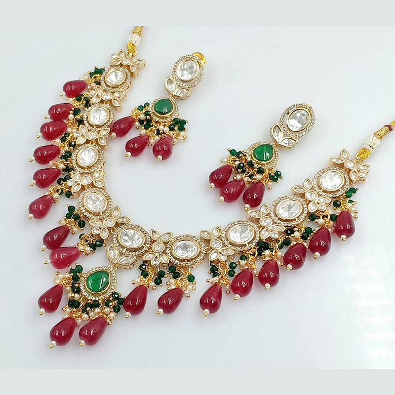 Rani Sati Jewels Gold Plated Kundan Necklace Set