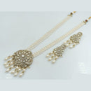 Rani Sati Jewels Gold Plated Kundan Stone Long Necklace Set