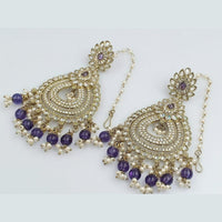 Rani Sati Jewels Gold Plated Crystal Stone Dangler Earrings