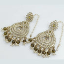 Rani Sati Jewels Gold Plated Crystal Stone Dangler Earrings