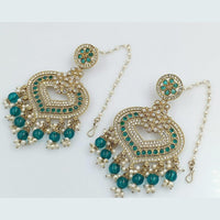 Rani Sati Jewels Gold Plated Crystal Stone Dangler Earrings