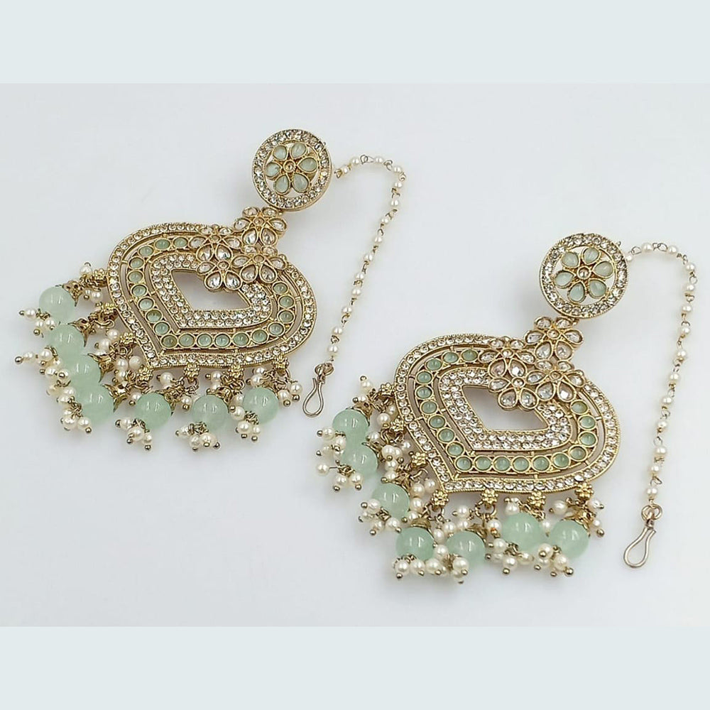 Rani Sati Jewels Gold Plated Crystal Stone Dangler Earrings