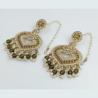 Rani Sati Jewels Gold Plated Crystal Stone Dangler Earrings