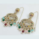 Rani Sati Jewels Gold Plated Crystal Stone Dangler Earrings