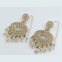 Rani Sati Jewels Gold Plated Crystal Stone Dangler Earrings