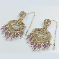 Rani Sati Jewels Gold Plated Crystal Stone Dangler Earrings