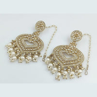 Rani Sati Jewels Gold Plated Crystal Stone Dangler Earrings