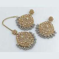 Rani Sati Jewels Crystal Stone Dangler Earring With Mangtikka