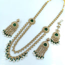 Rani Sati Jewels Gold Plated Crystal Stone Long Necklace Set