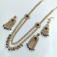 Rani Sati Jewels Gold Plated Crystal Stone Long Necklace Set