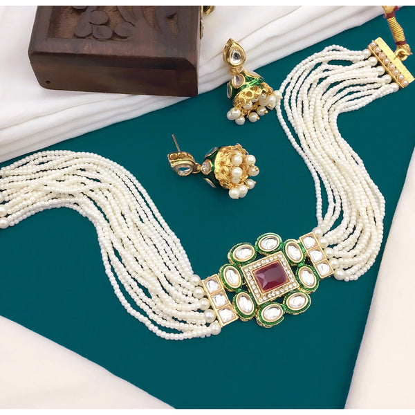 Shree Jai Sai Art Pearls and Beads Necklace Set