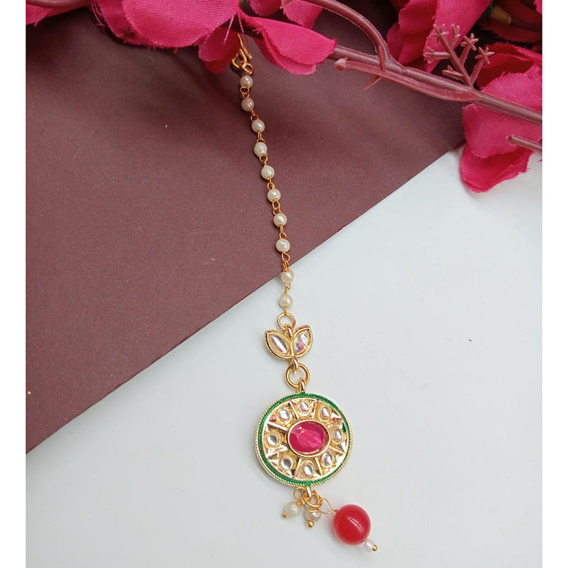 Shree Jai Sai Art Gold Plated Maangtikka