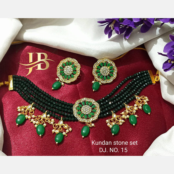 Shree Jai Sai Art Gold Plated Kundan Choker Necklace Set