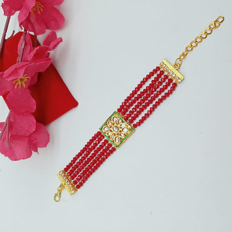 Shree Jai Sai Art Gold Plated Bracelet