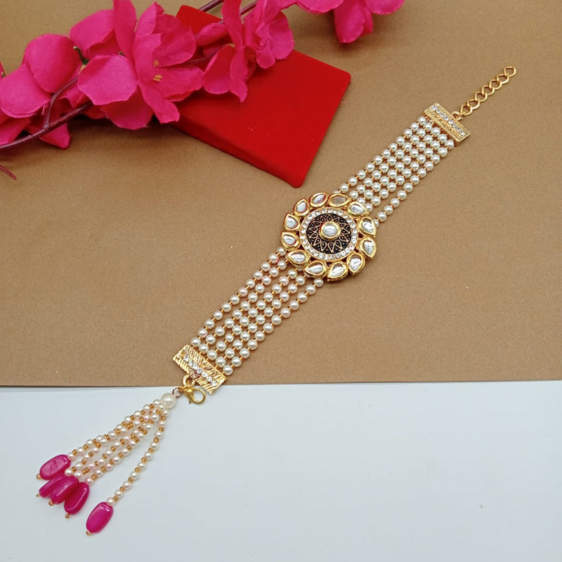 Shree Jai Sai Art Gold Plated Bracelet