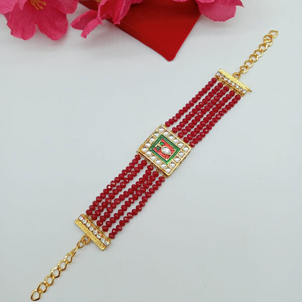 Shree Jai Sai Art Gold Plated Bracelet