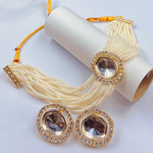 Naitika Arts Gold Plated Crystal Stone Necklace Set