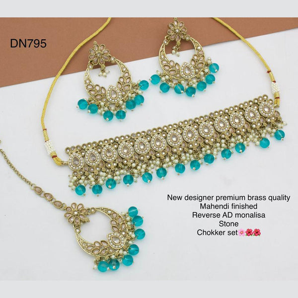 Shree Chamunda Jewellers Gold Plated Crystal Necklace Set