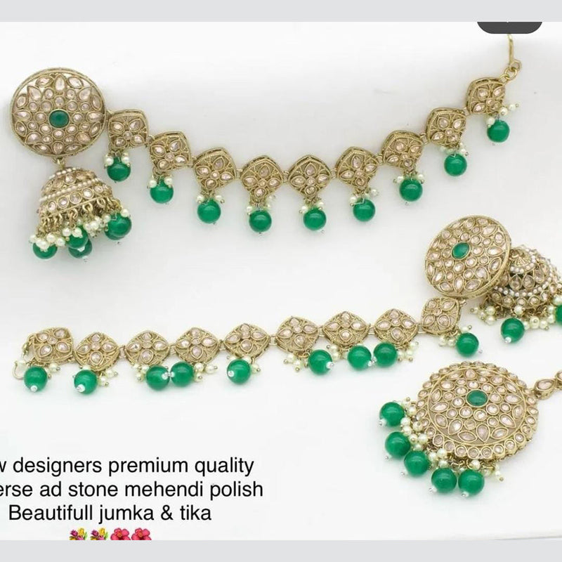 Shree Chamunda Jewellers Gold Plated Kanchain Earrings