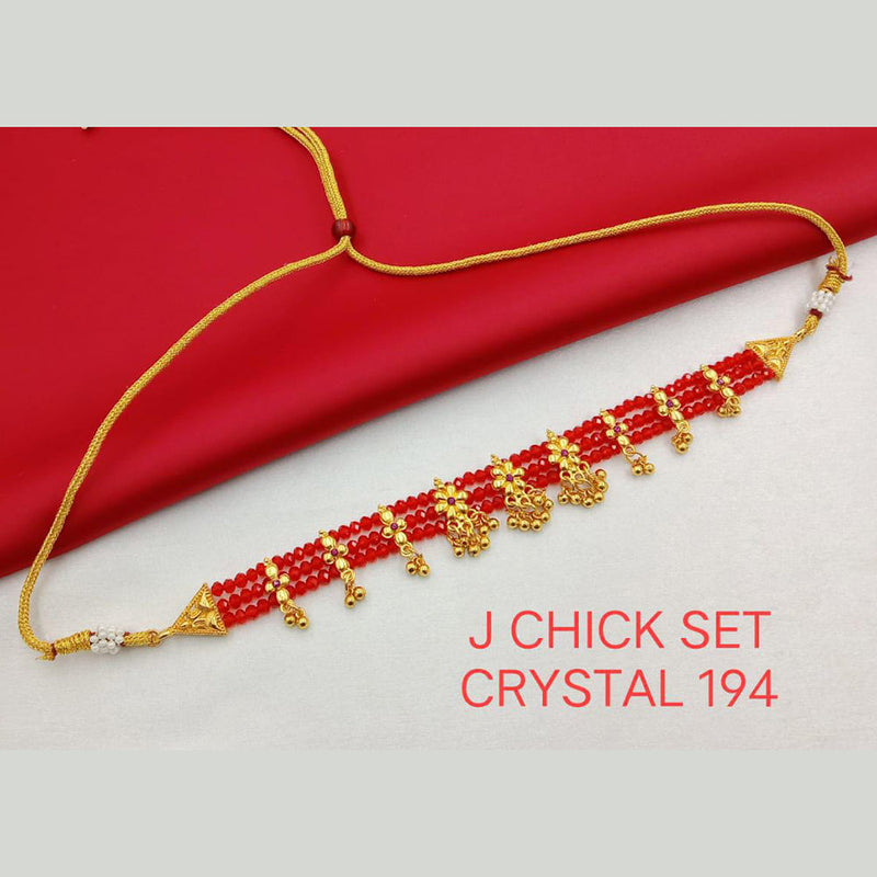Primeriea Gold Plated Beads Choker Necklaces Set