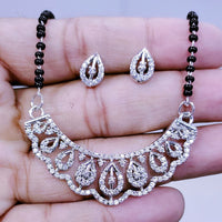 Aamrapali Silver Plated Austrian Stone Manglasutra