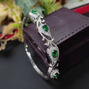 Aamrapali Silver Plated AD Openable Bangles Set