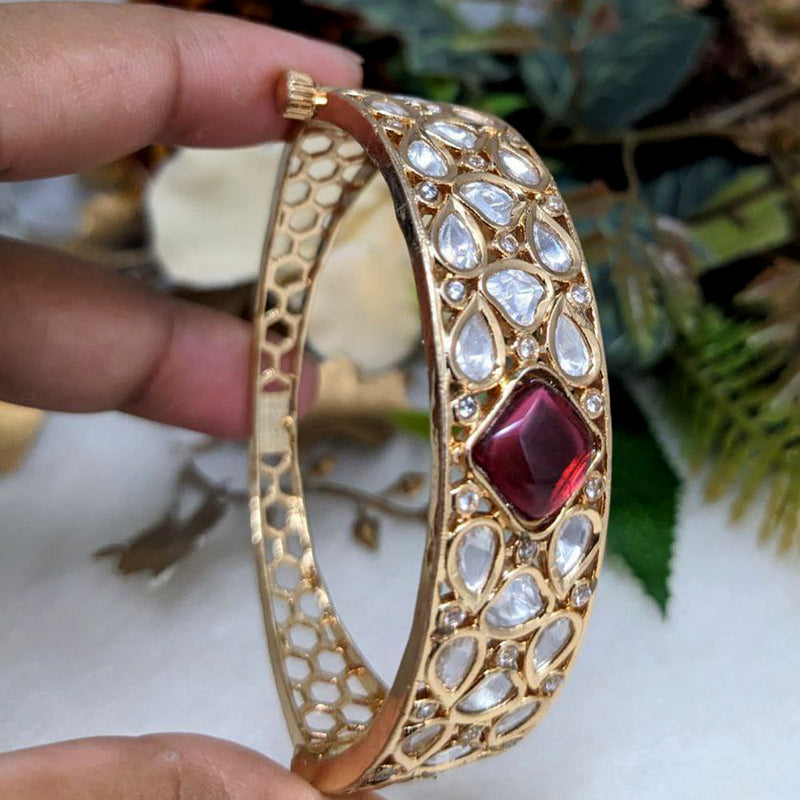 Aamrapali Gold Plated Kundan Openable Bangle