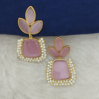 Marudhar Creations Gold Plated Matte Finish Dangler Earrings