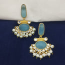 Marudhar Creations Gold Plated Matte Finish Dangler Earrings