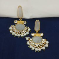 Marudhar Creations Gold Plated Matte Finish Dangler Earrings