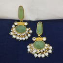 Marudhar Creations Gold Plated Matte Finish Dangler Earrings